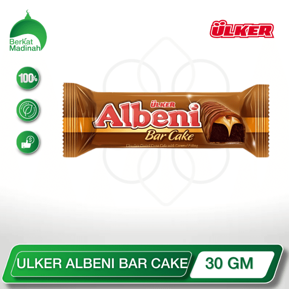 Indulge in the irresistible pleasure of the ULKER ALBENI BAR CAKE, a delectable treat that combines the rich, creamy goodness of chocolate with the satisfying texture of a soft, cake-like interior. This portable and convenient bar is the perfect companion for any moment of indulgence.