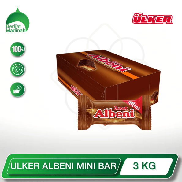 Indulge in the irresistible combination of ULKER's ALBENI MINI BAR with this convenient 3 KG bulk pack. These bite-sized, individually wrapped chocolate bars feature a delectable wafer center coated in smooth, creamy milk chocolate, creating a heavenly treat for any chocolate enthusiast.