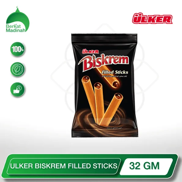 Indulge in a delightful and portable snack with the ULKER BISKREM FILLED STICKS 32 GM. These irresistible biscuit sticks feature a crisp, buttery exterior that gives way to a rich, creamy filling, creating a harmonious balance of flavors that will tantalize your taste buds.