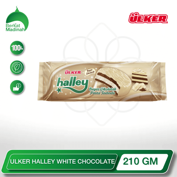 Indulge in the delectable creaminess of ULKER HALLEY WHITE CHOCOLATE, a premium confectionery delight that celebrates the art of exceptional white chocolate-making. Crafted with the finest ingredients and a meticulous attention to detail, this 210 GM bar offers a harmonious balance of sweetness and richness that will captivate your senses.