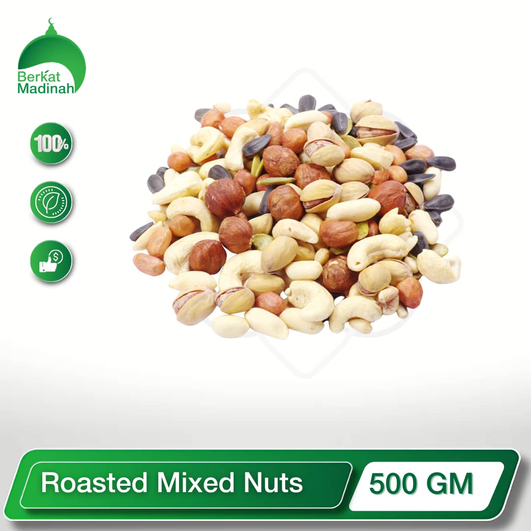 Roasted Mixed Nuts 500gm 1kg Premium Quality Berkat Madinah