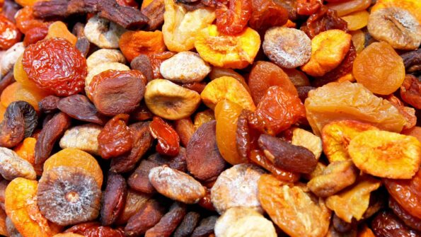 Assortment of dried fruits at Berkat Madinah shop.