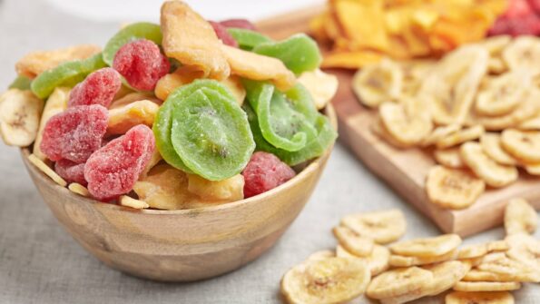 Assortment of dried fruits at Berkat Madinah shop.